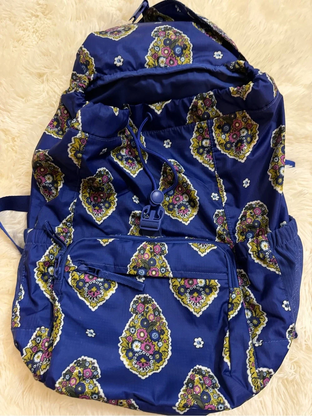 Vera Bradley Royal Blue Floral Paisley Backpack